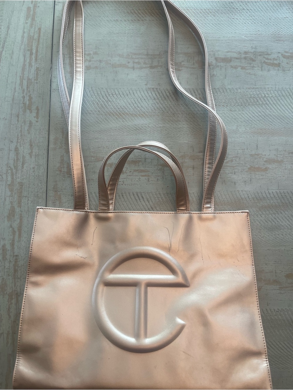 Telfar Copper Tote Bag with Embossed Log